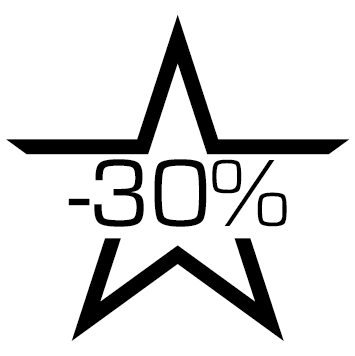 Sticker étoile soldes -30%